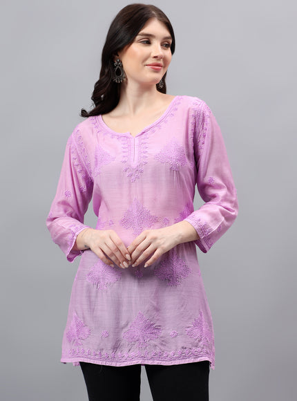 Librose Tepchi Short Kurta For women| Chikankari Craft| Muslin Fabric