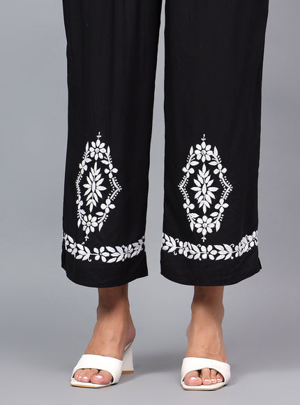 Premium modal fabric kurta plazzo set for women| Chikankari embroidered| Lucknowi craft