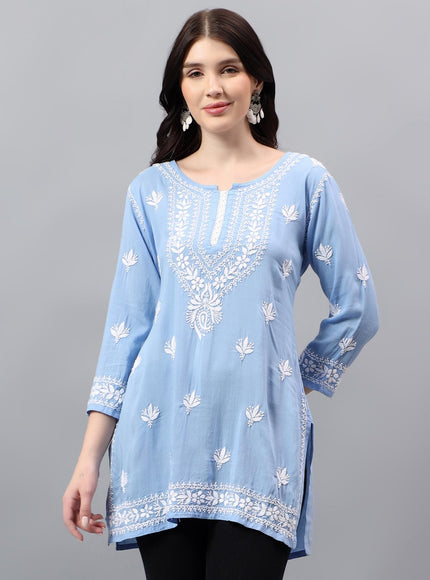 Librose Short Kurta for women| Chikankari Craft| Super soft Modal Fabric