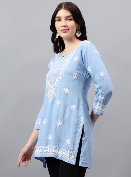 Librose Short Kurta for women| Chikankari Craft| Super soft Modal Fabric