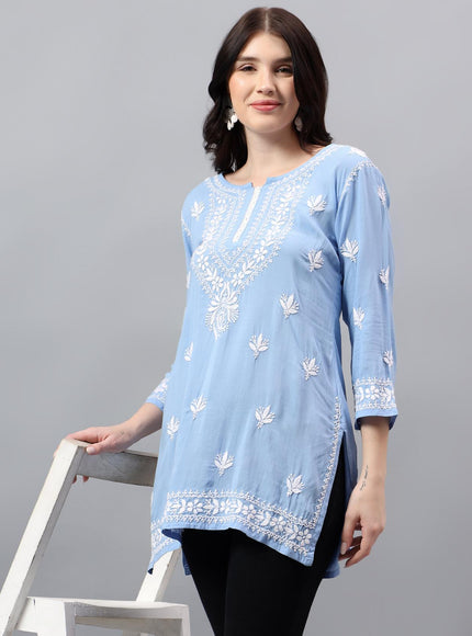 Librose Short Kurta for women| Chikankari Craft| Super soft Modal Fabric