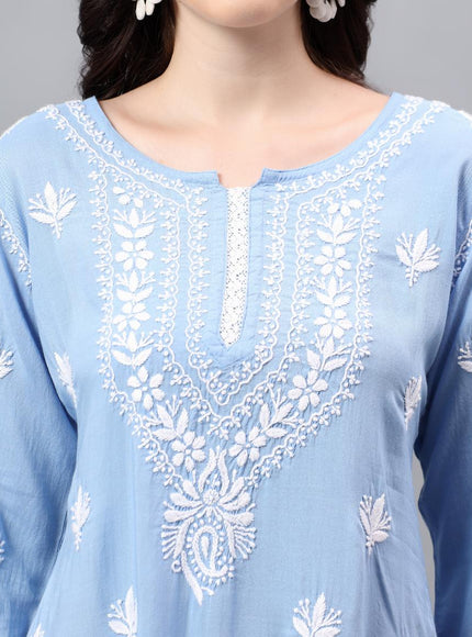 Librose Short Kurta for women| Chikankari Craft| Super soft Modal Fabric