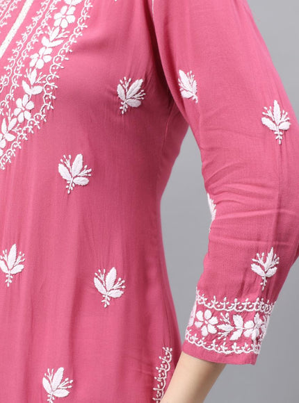 Librose Short Kurta for women| Chikankari Craft| Super soft Modal Fabric