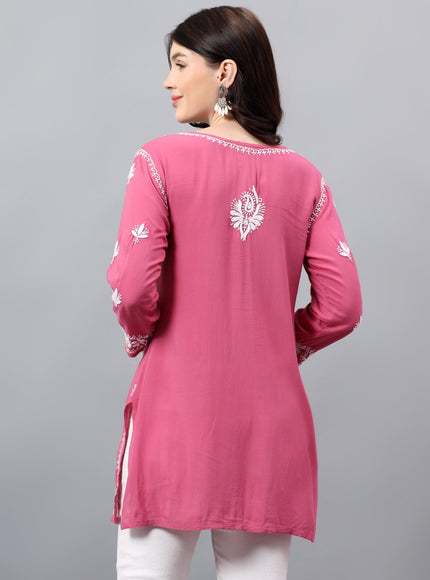 Librose Short Kurta for women| Chikankari Craft| Super soft Modal Fabric