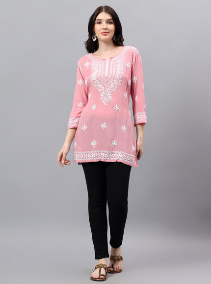 Librose Short Kurta for women| Chikankari Craft| Super soft Modal Fabric
