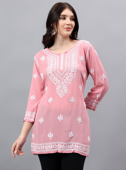 Librose Short Kurta for women| Chikankari Craft| Super soft Modal Fabric