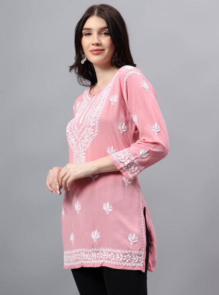 Librose Short Kurta for women| Chikankari Craft| Super soft Modal Fabric