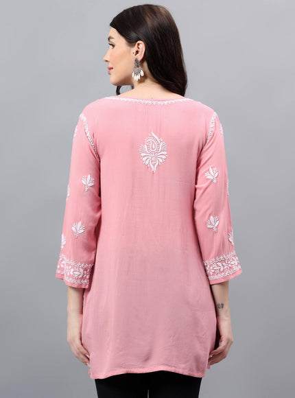 Librose Short Kurta for women| Chikankari Craft| Super soft Modal Fabric