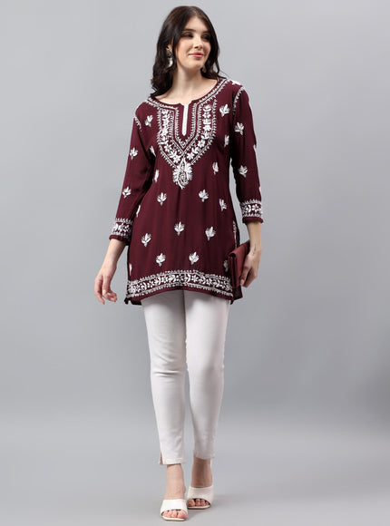 Librose Short Kurta for women| Chikankari Craft| Super soft Modal Fabric