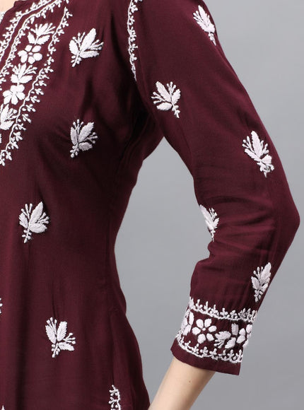 Librose Short Kurta for women| Chikankari Craft| Super soft Modal Fabric