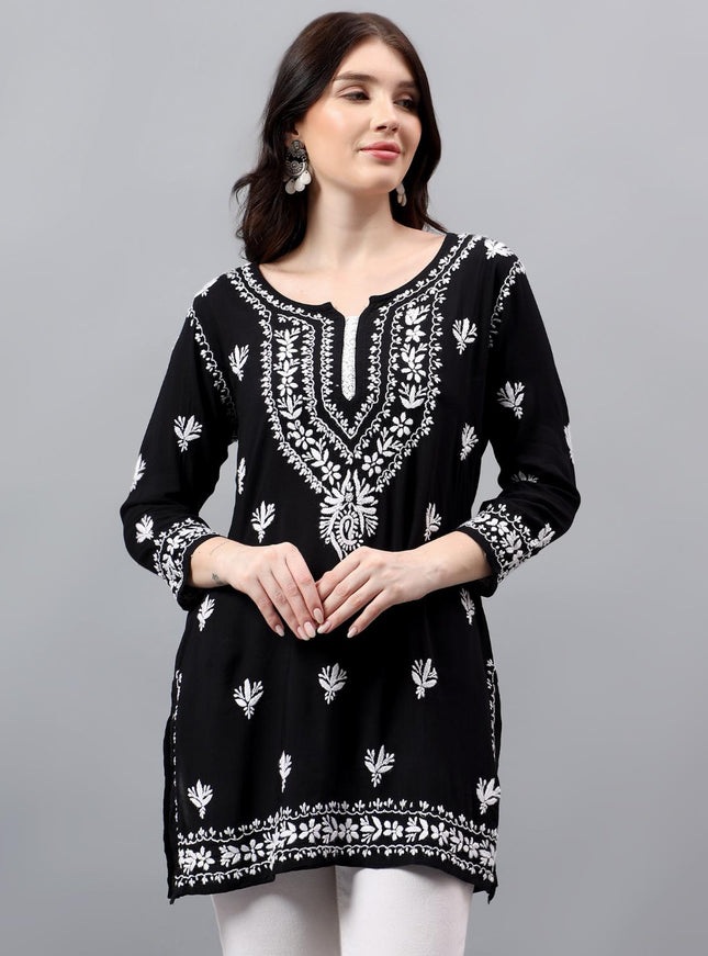 Librose Short Kurta for women| Chikankari Craft| Super soft Modal Fabric
