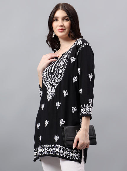 Librose Short Kurta for women| Chikankari Craft| Super soft Modal Fabric