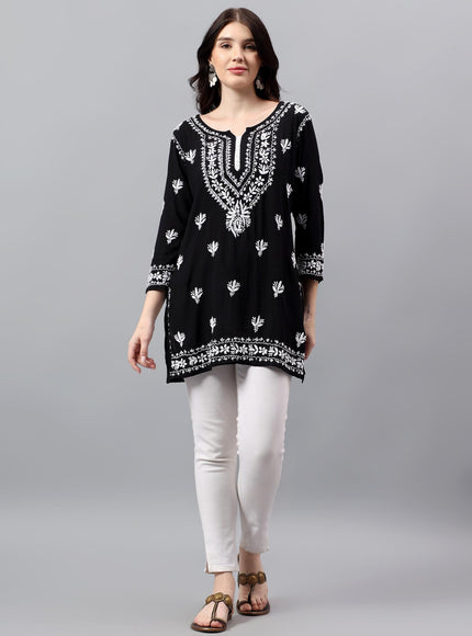 Librose Short Kurta for women| Chikankari Craft| Super soft Modal Fabric