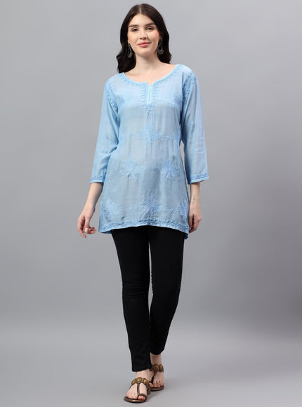 Librose Tepchi Short Kurta For women| Chikankari Craft| Muslin Fabric