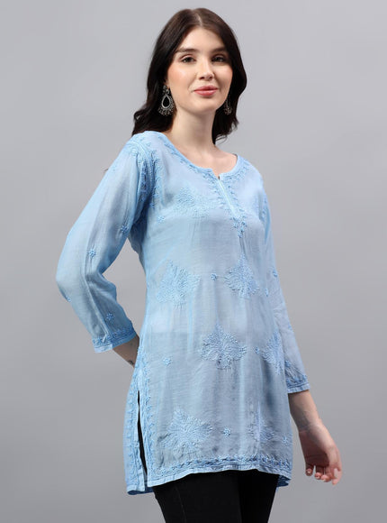 Librose Tepchi Short Kurta For women| Chikankari Craft| Muslin Fabric