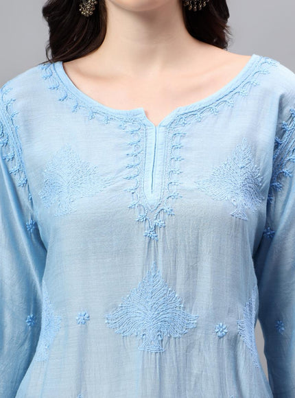 Librose Tepchi Short Kurta For women| Chikankari Craft| Muslin Fabric