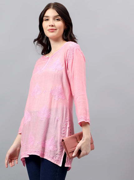 Librose Tepchi Short Kurta For women| Chikankari Craft| Muslin Fabric