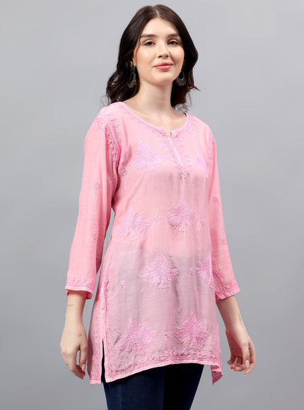 Librose Tepchi Short Kurta For women| Chikankari Craft| Muslin Fabric