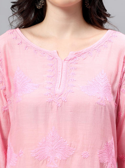 Librose Tepchi Short Kurta For women| Chikankari Craft| Muslin Fabric