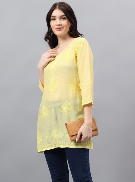 Librose Tepchi Short Kurta For women| Chikankari Craft| Muslin Fabric