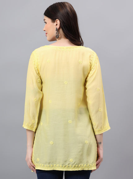 Librose Tepchi Short Kurta For women| Chikankari Craft| Muslin Fabric