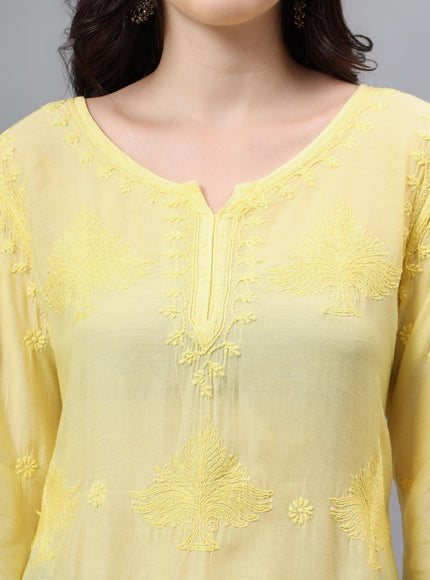 Librose Tepchi Short Kurta For women| Chikankari Craft| Muslin Fabric