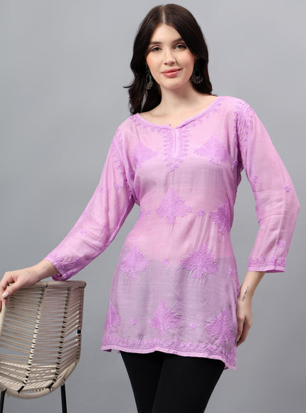 Librose Tepchi Short Kurta For women| Chikankari Craft| Muslin Fabric