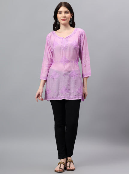 Librose Tepchi Short Kurta For women| Chikankari Craft| Muslin Fabric