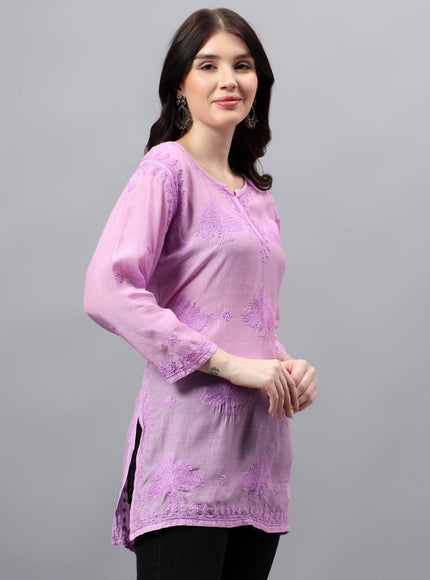 Librose Tepchi Short Kurta For women| Chikankari Craft| Muslin Fabric