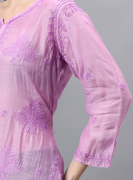 Librose Tepchi Short Kurta For women| Chikankari Craft| Muslin Fabric