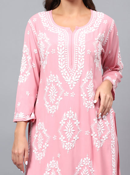 Premium modal fabric kurta plazzo set for women| Chikankari embroidered| Lucknowi craft